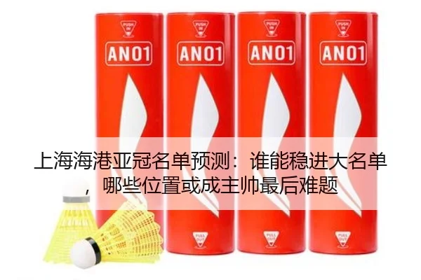 上海海港亚冠名单预测：谁能稳进大名单，哪些位置或成主帅最后难题